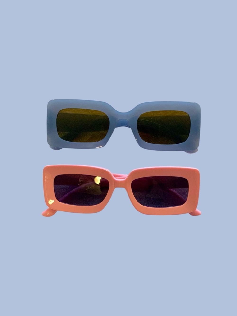 Source Unknown Rectangular Sunglasses - Blue and Pink
